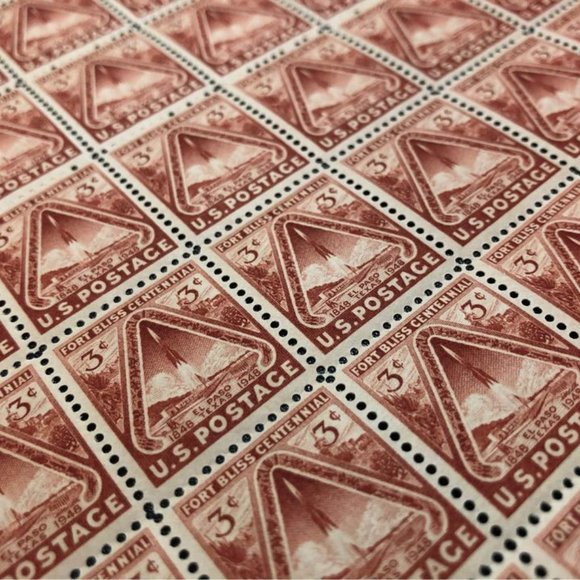 1948 Fort Bliss Stamp Sheet, unused vintage USA #976 - Picture 1 of 4